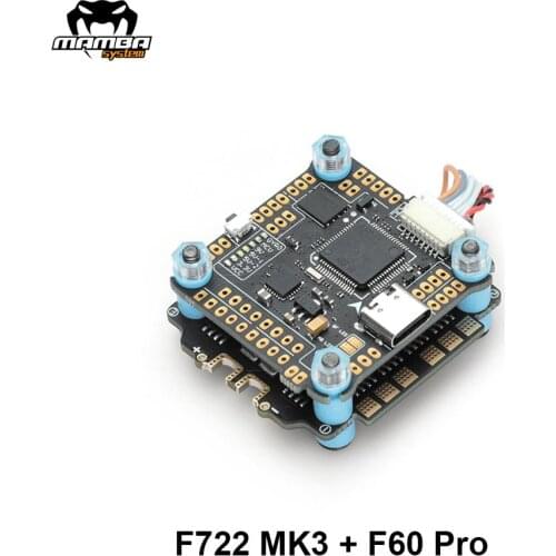 DIATONE MAMBA F722 MK3 F60 PRO MPU6000 F7 Flight Controller 60A BLHELI32 4in1 ESC 3-6S Flight Controller Stack for FPV Drones