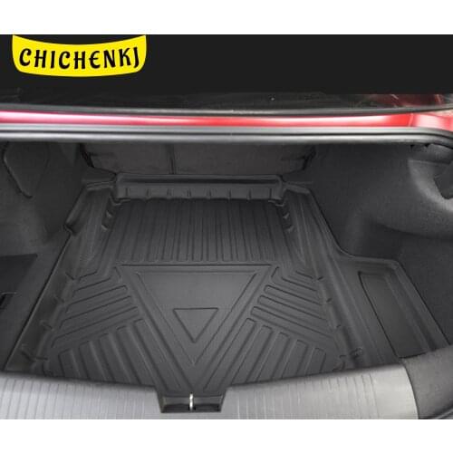 For Cadillac CT4 2019-2021 Car Cargo Liner All-Weather TPE Non-slip Trunk Mats Waterproof Boot Tray Trunk Carpet Accessories