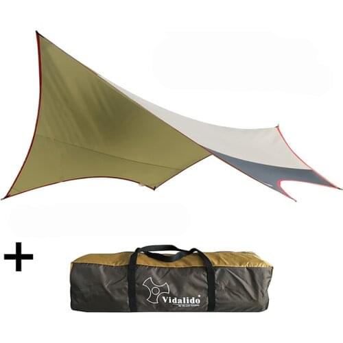 L 560*550*240cm no poles Vidalido outdoor ultra-large silver-coated awning tent anti-ultraviolet beach awning sunshade