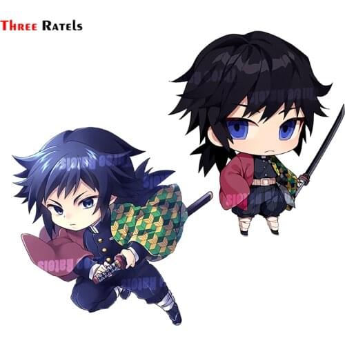 Three Ratels B278 Chibi Giyuu Tomioka Stickers For Bmw E46 Auto Decals Vinyl Material Waterproof Property