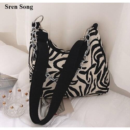 New Handbags For Female 2021 Fashion Shoulder Bags Retro Large Capacity Striped Tote Crossbody Bags Luxury Purses And Handbags