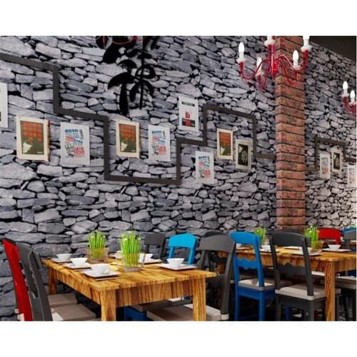 Beibehang papel de parede 3d Vintage stone pattern PVC wallpaper Chinese style behang 3D brick brick wallpaper for walls 3 d