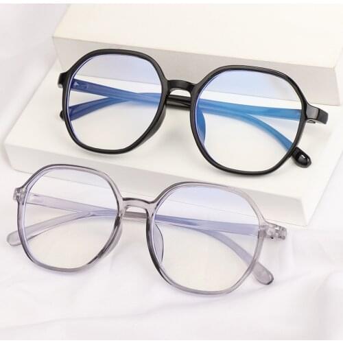 1PC Fashion Myopia Glasses Women Men Anti Blue Rays Radiation Computer Eyeglasses Ultralight High-definition Flat Mirror Eyewear