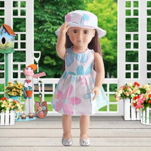 A dress and a hat For a holiday look 100% For new 18-inch H5L3