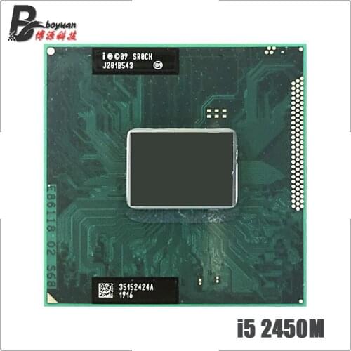 Intel Core i5-2450M i5 2450M SR0CH 2.5 GHz Dual-Core Quad-Thread CPU Processor 3M 35W Socket G2 / rPGA988B