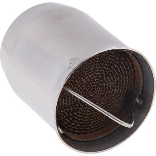 60mm Stainless Steel Silver Removable Motorcycle Exhaust Pipe Silencer Muffler Baffle Adjustable Mufflers Auto Replacement Parts