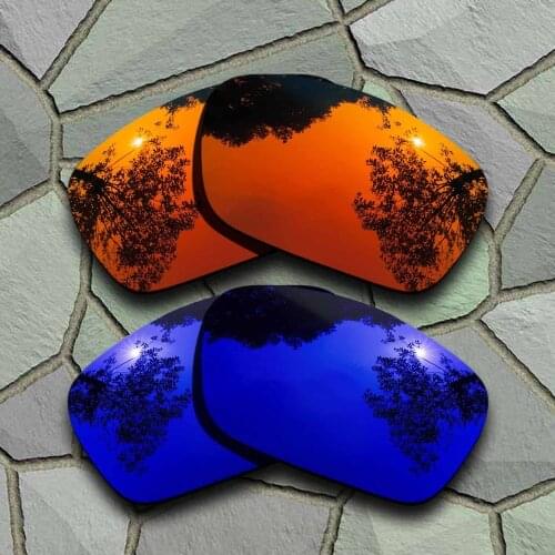 Red Orange&Violet Blue Sunglasses Polarized Replacement Lenses for Oakley Fuel Cell