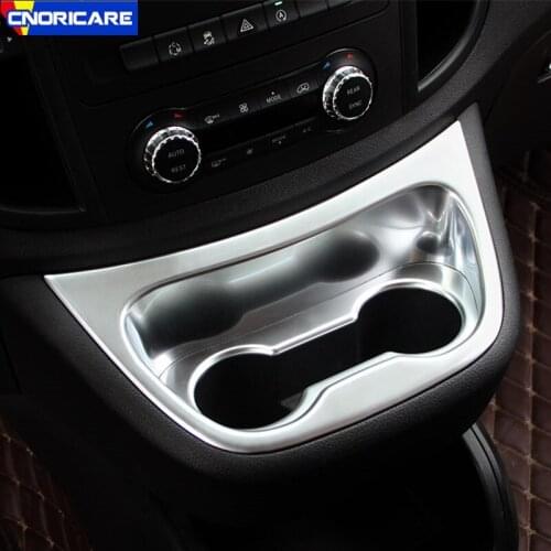 Car Styling Center Console Water Cup Holder Decoration Sticker Trim For Mercedes Benz Vito W447 2014-2019 Interior Accessories