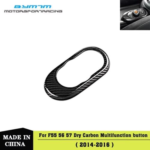 Dry Carbon fiber Center control gear lever multifunctional button For MINI F55 F56 F57