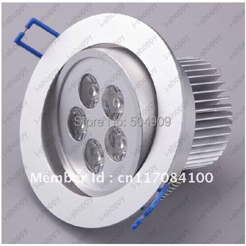 5W Dimmable High power 5 LED Recessed Ceiling Down Cabinet Light Fixture Downlight Spotlight Bulb Lamp Warm/Pure White