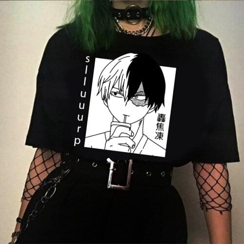 Todoroki BNHA T-Shirt My Hero Academia Classic T-Shirt Anime Kawaii Short-sleeved Shirt Unisex