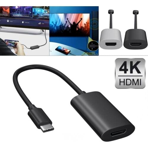 T1 TypeC TV Stick 4K Smart TV Dongle Switching Same Screen Devices Wire Connection Fit for Android Mobile Phone with User Manual