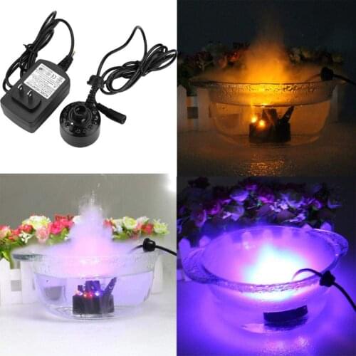 Ultrasonic Humidifier Generator Fogger Nebulizer Water Fountain Pond 12 LED Atomizer Mist Maker Air Conditioning