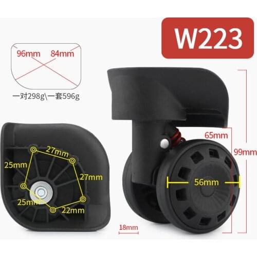 Luggage universal wheel accessorie wheel aviation luggage pulley aircraft mute wheel reinforcement 22/24 inch replacement repair