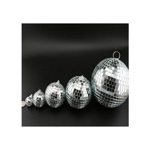 40-100mm Silver Glitter Lightweight Mirror Disco Parties DJ Ball Mirrored Glass