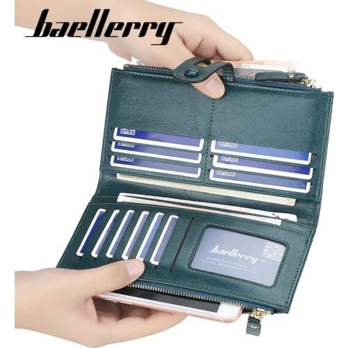 Women Wallets Fashion Long Leather Top Quality Card Holder Classic Female Purse Zipper Brand Wallet For Women