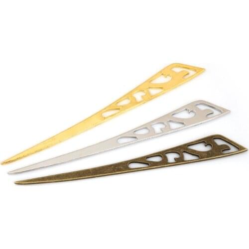 1pc Big Brand Design Gold/Brass/Rhodium Alloy Crafts Hollow Hairpin Retro Hair Ornaments for fashion Jewelry Women Accessories