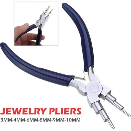 1pc Jewellery Plier 6-In-1 Round Nose Wires Looping forceps Bail Making Shaping Jump Rings Accessories