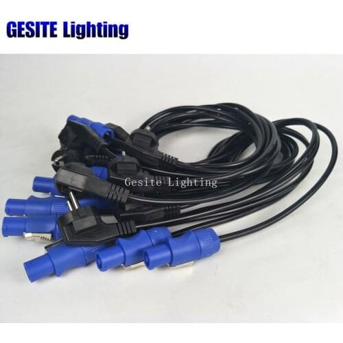 10pcs/lot Stage Lighting 1M Power Cable with AU UK US EU Plug PowerCon for Beam Moving Head Lighting led par light Accessories