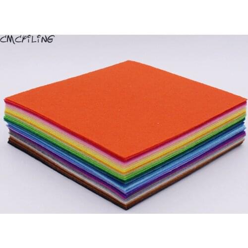 CMCYILING 40 Mix Colors 1mm Hard Felt Sheet Felt Craft For Felt DIY Craft Arts,Crafts & Sewing Scrapbook Hometextile 15cmX15cm