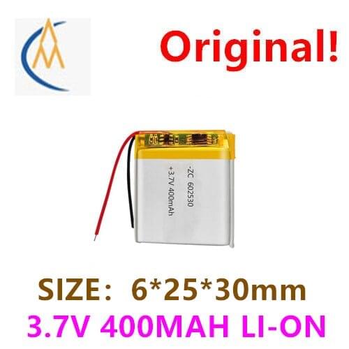 3.7V400MAH polymer lithium battery 602530 water replenishing instrument electric face slimming instrument remote control toy bat