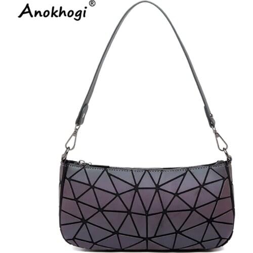 ANOKHOGI Luminous Geomatric Shiny Women Shoulder Bags Multi Color Ladies Handbag ML223