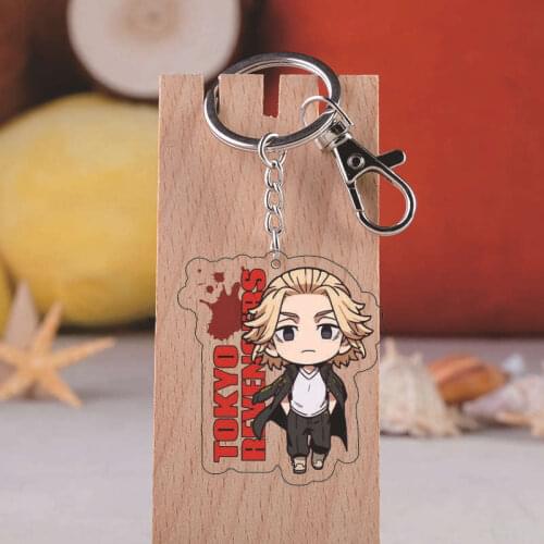 Anime Tokyo Revengers Keychains Manjiro Sano Ken Ryuguji Cosplay Props Cartoon Figure Accessories Acrylic Key Rings Gift