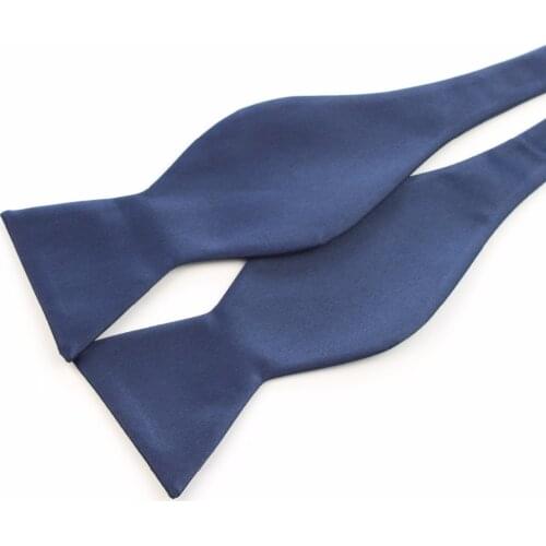 Solid Color Plain Polyester Silk Self Tie Bowtie Apparel Accessories Handmade Necktie Novelty