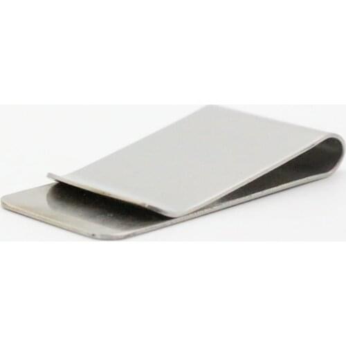 Glossy Stainless Steel Slim Pocket Men Design Money Clip Wallet Cash Id Credit Card Business Dollar Holder Metal Bill Clamp