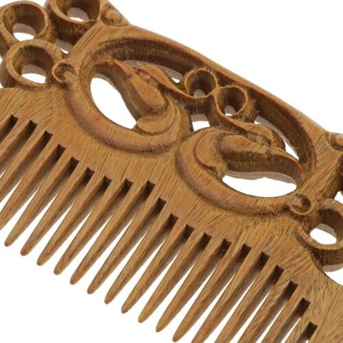 Fine Tooth Wood Hair Care Comb Size Massage Anti-static Sandalwood