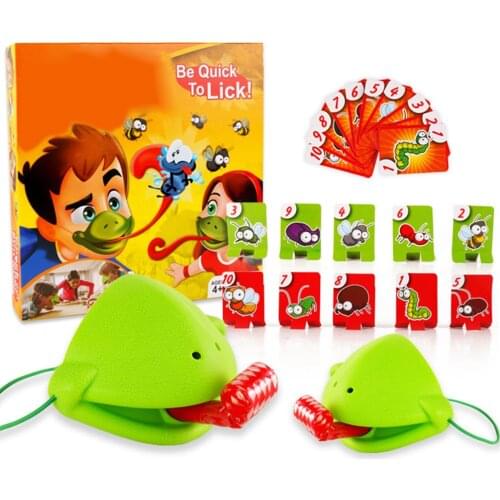 Tongue Greedy Dragon Tongue Catch Game Desktop Toy Creative Funny Take Card-Eat Pest Catch Bugs Game Novelty Toy