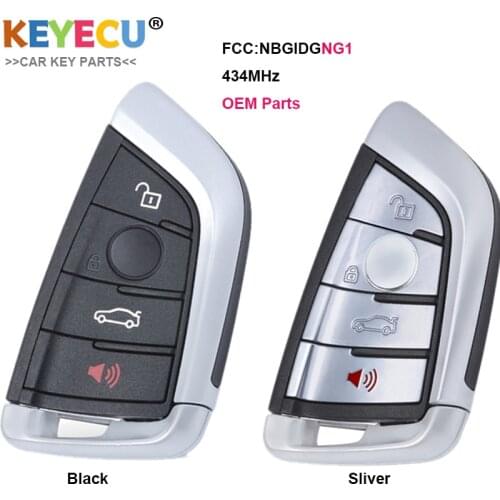 KEYECU OEM Smart Remote Control Car Key for BMW X5 X6 2014 2015 2016 2017 2018 2019, Fob 4 Buttons - 434MHz - FCC ID: NBGIDGNG1