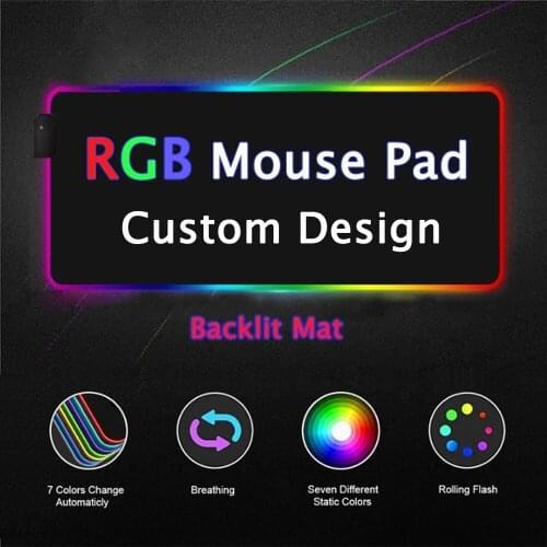 Custom Mat Gloway Cute Gaming Accessories Lights LED Mouse Pad With Backlight 90x40 Mousepad Anime RGB Game Mats for PC Gamer