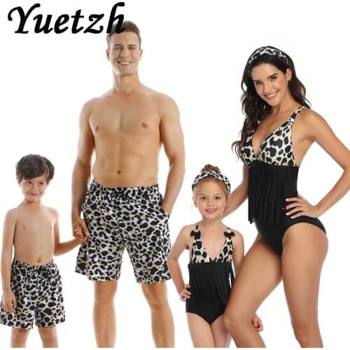 2020 family swimwear girls women swimsuit one piece children kids boy men swim pants swimming swim suit bathing beachwear wear
