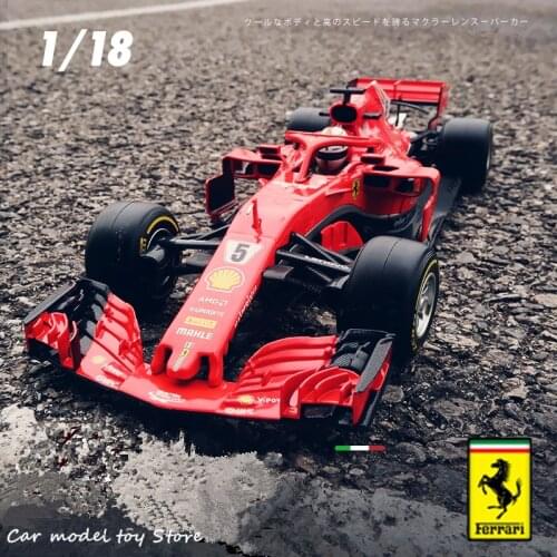Bburago 1:18 Ferrari F1 NO5 manufacturer authorized simulation alloy car model crafts decoration collection toy tools