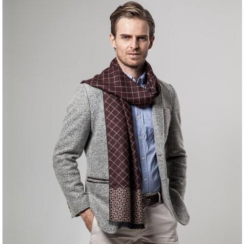 180*30CM mens scarves autumn winter velvet scarves Winter Mens Plaid Cashmere Scarf Men Scarves