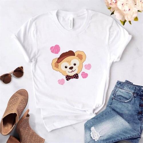 New Arrival Disney Bear T Shirt Women Duffy Tshirts Girls Kawaii Tshirt Casual Tee Tops Dropship Female Clothes