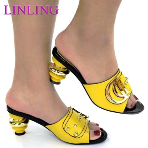 New Arrival African Shoes Without Light Comfortable Women Shoes for Parties Female High Heels Women Wedding Shoes with Metal