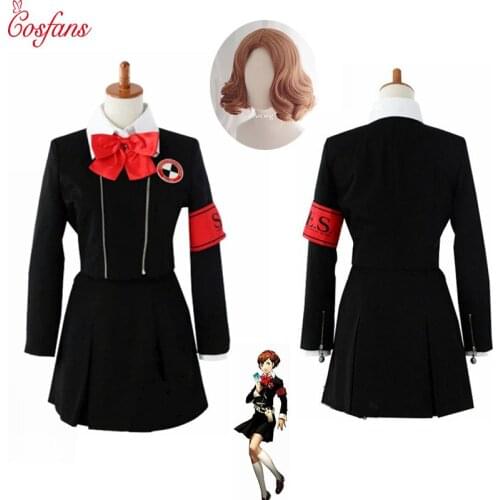 NEW Shin Megami Tensei Persona 3 Mitsuru Kirijo Chihiro Fushimi female school uniform Cosplay Costume Halloween costume and wigs