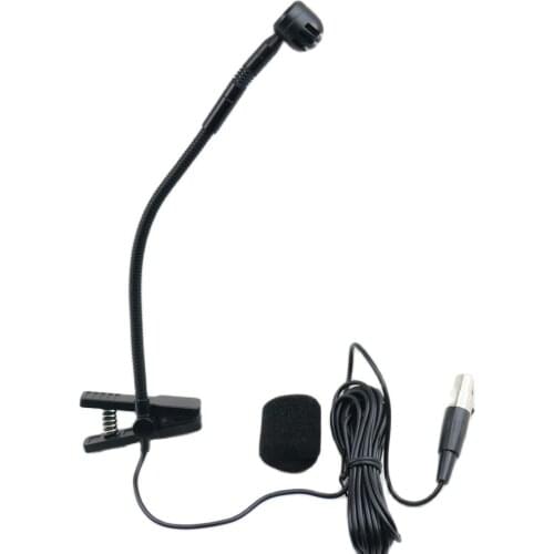 PGA98 Gooseneck Instrument Microphone for Shure ULX SLX PGX QLX GLX Wireless Audio Console Mixer 48V Phantom Power XLR Mini