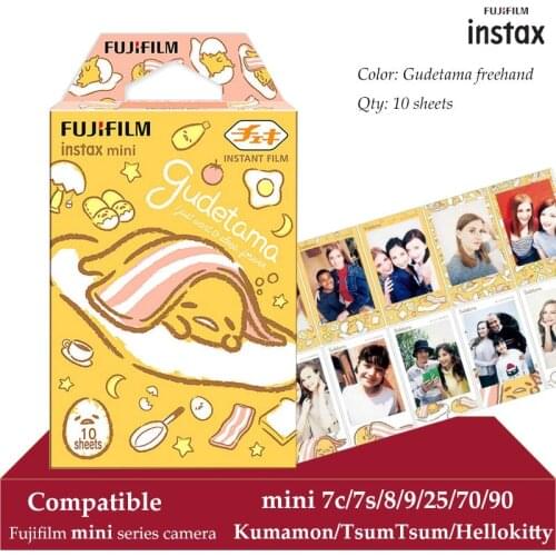 Fujifilm Instax Mini Film Gudetama 10 Sheets fr Instax Mini 9 8 8+ 7s 70 90 25 Instant Polariod Camera Smartphone Printer SP-2 1