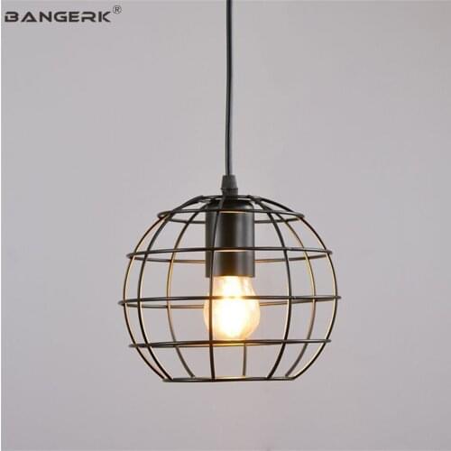 Industrial Wind LED Pendant Lamp Loft Decor Edison Retro Single Head Hanging Lights Dining Room Black Iron Home Lighting