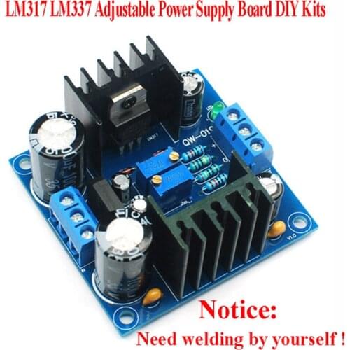 LM317 LM337 Adjustable Filter Voltage Regulator Power Supply Board DIY Kits EL199