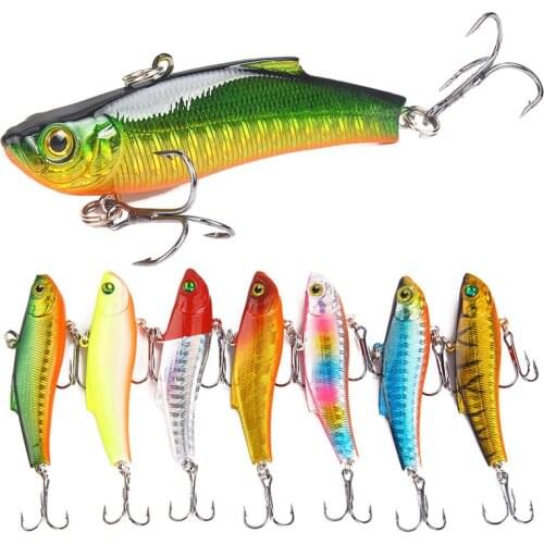 VIB Fishing Lures 1 Piece 7cm 18g Sinking Jerkbait Vibration Wobblers Plastic Rattlin VIB Hard Lure Artificial Bait