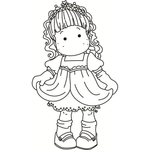 Girl Pattern Transparent Clear Silicone Stamp/Seal For DIY Scrapbooking/photo Album Decorative Clear Stamp Sheetstampons