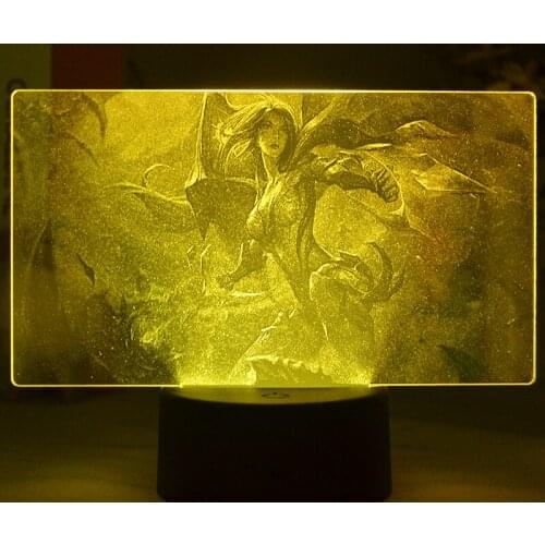 LED 3d Lamp Heroine of Competitive Online Games 7color Table Lamp 3D Night Lights for Bedroom Decor light Child Girls Gifts Toys