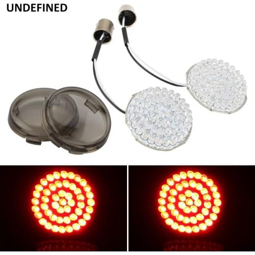 Motorcycle LED Turn Signals Bullet Indicator Light 1156 Inserts Lens Cover for Harley Sportster XL 883 1200 Softail Dyna Touring