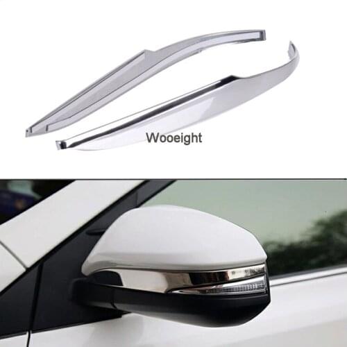 Wooeight ABS Chrome For Toyota RAV4 RAV 4 2014 2015 2016 2017-2019 Accessories Car Rearview Mirror Decoration strip Cover Trim