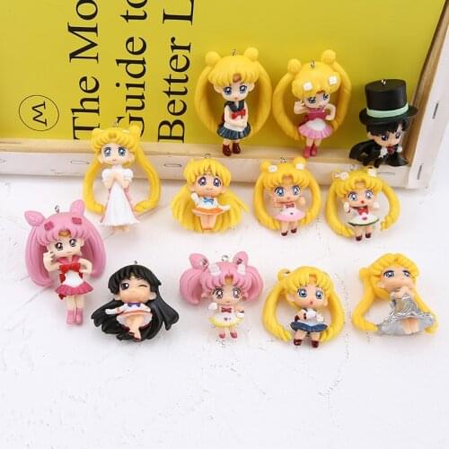 1pcs Fashion Cartoon Keychain Key Ring Girl Resin Women Girls Bag pendant Diy Handmade Jewelry Accessories Fun Beautiful Cute