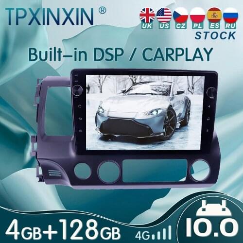 10.0 PX6 For Honda Civic 2006 - 2012 Android Car Stereo Car Radio with Screen Radio Player Car GPS Navigation Head Unit